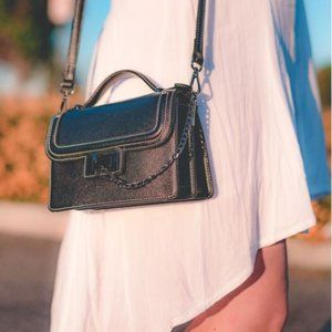 Top handle crossbody purse